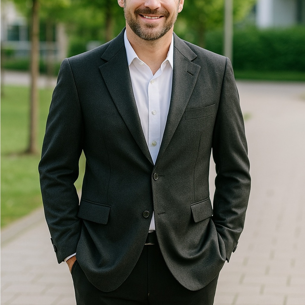 Vintage Southwick x‎ Jack Henry Black Wool USA Made Blazer Sport Coat Jacket 36R